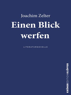 cover image of Einen Blick werfen